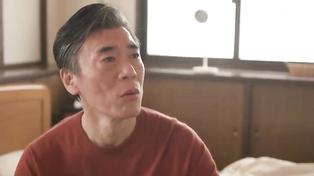 Japanese stepfather accidentally takes an erection pill and gets a creampie