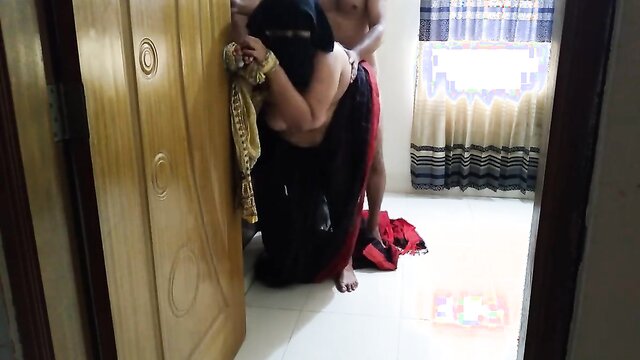 Indian milf in saree gets tied up and fucked
