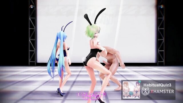 Experience the ultimate 3D Hentai pleasure with Gumi and Miku