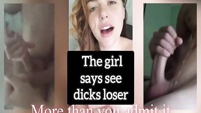Watch redheaded girl jerk off in censored porn video