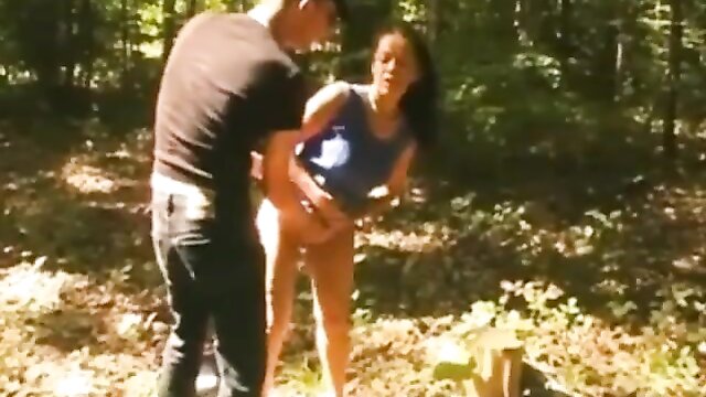 Watch a hot French mature hooker get fucked in the forest