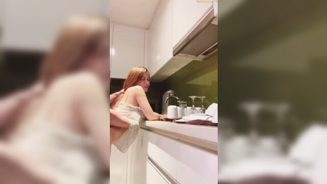 Big-titted mother Pandora gets wild in the kitchen