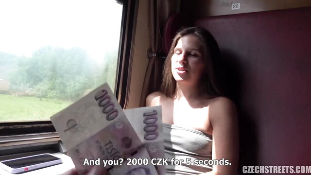 Vanessa Alessia\'s quickie on a fast train