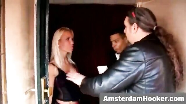 Real amateur Dutch prostitute gives a blowjob