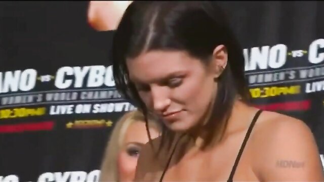 Watch Gina Carano\'s sexy body shots in this compilation video featuring the MMA star