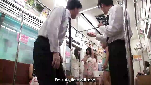 A seductive Japanese woman uses her body to stop time in this erotic video
