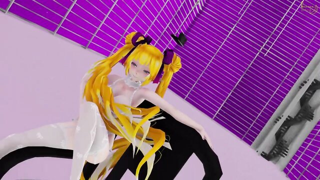 Big tits and ass in group sex with MMD animation