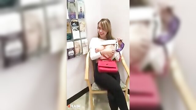 Amateur porn with flashing at the Planned Parenthood office