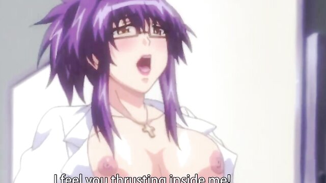Busty doctor cures patient with her patience in hentai porn